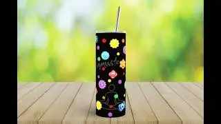 Chakra affirmations, 20oz Skinny and tapered Tumbler Sublimation Wrap
