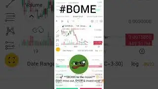 #BOME #Crypto #Memecoin #ToTheMoon #Altcoin #100x #HODL 🚀 **$BOME to the moon!** 🌕