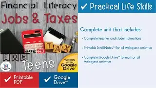 Jobs and Taxes Financial Literacy Unit