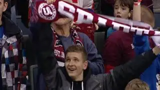Oslava postupu do semifin&aacute;le Ligy mistrů