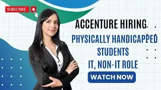 Accenture hiring physically handicapped students|#fresherjobs,#pwdvanacay,#itjobs ,#nonitjobs,#jobs