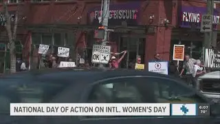 Crowds gather for International Women's Day rally in Atlanta