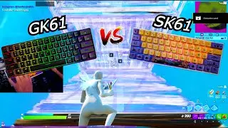 GK61 & SK61 ASMR Chill🤩Satisfying Keyboard Gateron Optical Blue Fortnite 240 FPS Smooth 4K