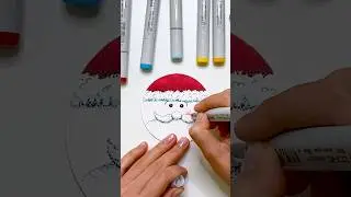 Simple holiday drawing with Copic Markers #drawing #artistdrawing #copicart #copic