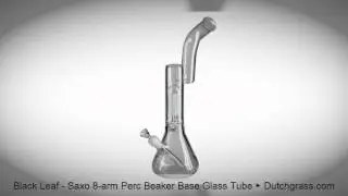 Black Leaf Saxo 8arm Perc Beaker Base Glass Tube