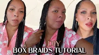 EASY DIY Medium BOX BRAIDS TUTORIAL! (beginner friendly)