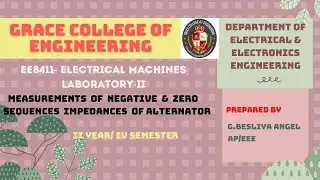 GRACE COE-EEE-MEASUREMENTS OF NEGATIVE SEQUENCE AND ZERO SEQUENCE IMPEDANCE OF ALTERNATORS