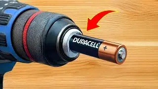 Put old aa batteries into the drill. Millions of people don't know this secret! Craftman Tips