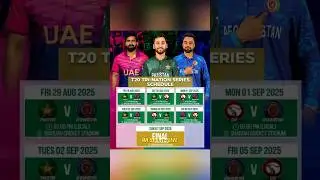 Pak Tri-Nation T20 Series 2025 Full Schedule, date, time, & venue | Pakistan vs Afghanistan vs UAE
