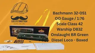 Bachmann 32-051 Class 42 Warship D832 Onslaught BR Green Diesel Loco - Boxed