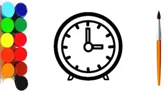 How to draw a Clock | clock drawing for kids | kids drawing tube 3