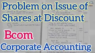 Problem on Issue of shares at Discount. Corporate Accounting BCOM 3rd sem