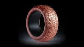 Glasfaserring mit Blattkupfer