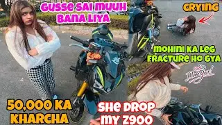Mujhse Z900 Crash💔 ho gai😭 - Harshu nai Bahut Daata🥺 || 50,000 ka nuksan ho gya😭 #z900 #roadrage