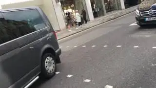 Accelerating Mercedes C63 AMG 507 edition in Knightsbridge