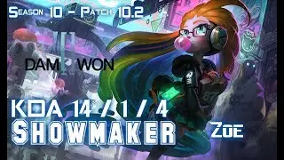DWG Showmaker ZOE vs LUCIAN Mid - Patch 10.2 KR Ranked