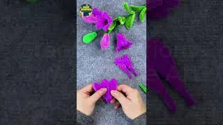 😍 Unbelievable Beauty from Pipe Cleaners! | Stunning Handmade Purple Bellflower 🌸💜 #diy