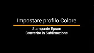 Impostazione Profilo Colore