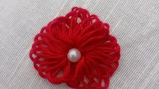 🔥 Easy Flower Embroidery Design for Shirt & Frock 🌸 | Beginner Friendly 🧵✨