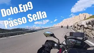 Dolo.Ep9: Passo Sella / Sellajoch .. was f&uuml;r ein Ausblick! Suzuki V-Strom 650 XT Motovlog