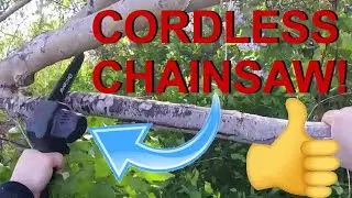 Check Out This Mini Cordless Chainsaw!