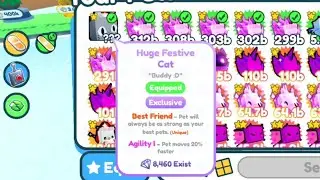 f2p hatched huge festive cat in pet simulator x