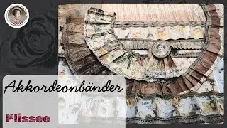 Vintage Plissee/Akkordeon Snippet Roll ✤ FREEBIE ✤ Papierbänder mit Buchseiten  ✤ Junk Journal ✤