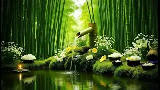 Mind Healing 🌿 Bamboo Water Sounds & Relaxing Music, Anxiety Relief