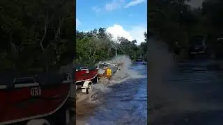 Blue Lagoon creek crossing. MORETON ISLAND Hilux
