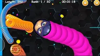 Worms zone io !! Cacing Besar Superhero Hawkeye !! Slither Snake Giant #92871