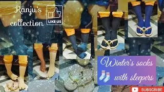 Winter socks🧦 with slippers collection.#warm#nylonsocks#wintercollection#socks#wintersocks#longsocks