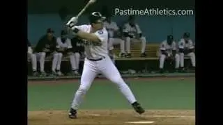 Edgar Martinez Slow Motion Baseball Swing Hitting Mechanics Instruction Analysis Home Run MLB