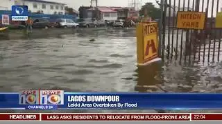 Lagos Downpour:Lekki Area Overtaken By Flood