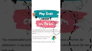 Map Scale | Convert distance travelled in cm to km #mapscale #speedtimeanddistance #math #distance