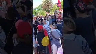 anti mandate protest at Perth 15th feb