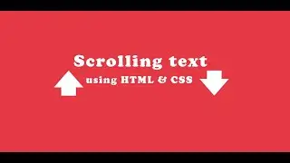 Animation scrolling text using HTML & CSS