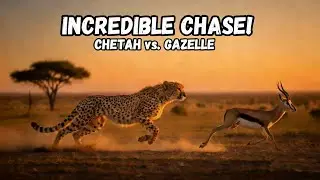 Africa's Fastest Predator Hunts in Slow Motion #Cheetah #Gazelle #Wildlife