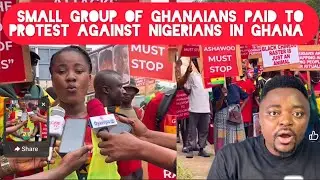 Final Small Group Of Ghanaians Start Nigeria Must Go Protest After Being Paid