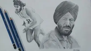 Sketch of Milkha Singh | Time Lapse | neel.artify