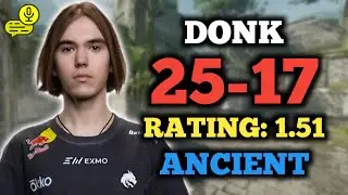 ДОНК (25&ndash;17) RT: 1,51 | ЕС FACEIT (ДРЕВНИЙ) +ГОЛОС | CS2 от первого лица