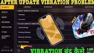 📳Free fire enemy || after update vibration📳problem || Vibration बंद कैसे करे 🎮