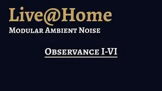 LIVE@HOME // Observance I-VI // Ambient Noise Performance