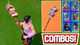 *NEW* BEST CELEBRATORY SLICE PICKAXE [BIRTHDAY QUEST REWARDS] COMBOS! | Fortnite