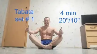 Tabata set#1/ Tabata songs/ 4 min./ home workout