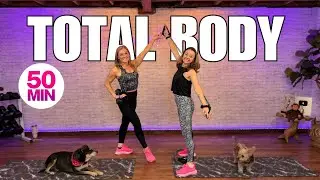 50 Min - Sculpt Workout - Total Body with Dumbbells & Resistance Bands