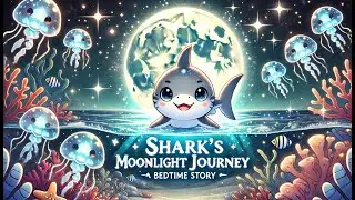 🌊✨ Shark&rsquo;s Moonlight Journey| Relaxing Bedtime Story for Kids with Music & Animation ✨🌊