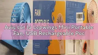 Avis sur la Lepwings Mini Portable Fan, USB Rechargeable Pocket Fan, 4 Speeds and 5.5-16H Work, 180&deg;