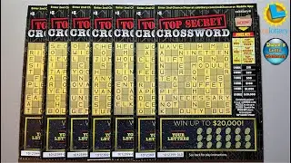 TOP SECRET CROSSWORD SCRATCH OFF TICKETS💰😁🤞$20K PRIZE!