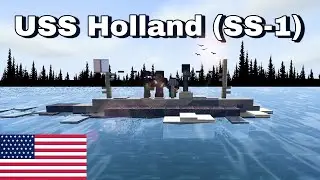 USS Holland (SS-1) (Submarine) | Minecraft Tutorial | 1:1 Scale