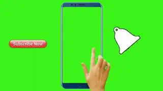 No Copyright Green Screen.  Hand touch Copyright